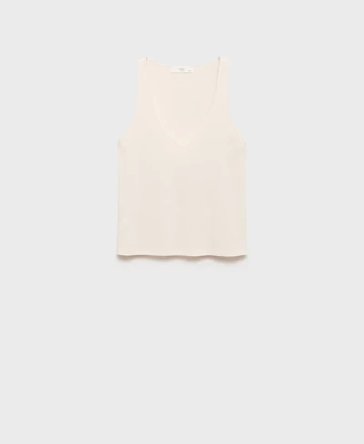 Mango Women's Cotton V-Neck Tank Top