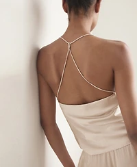 Mango Women's Silk Pajama Top