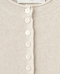 Mango Women's Cotton Linen Knitted Gilet