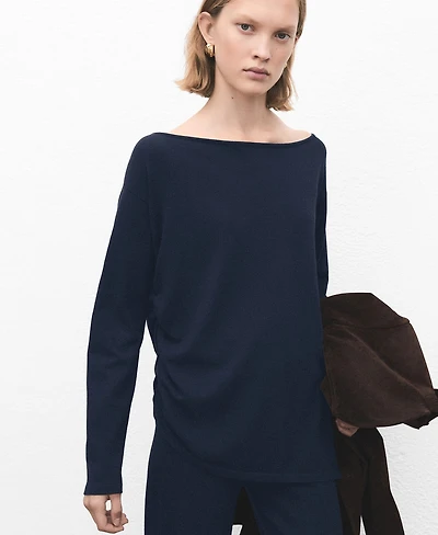 Mango Women's Boat-Neck Knitted Sweater
