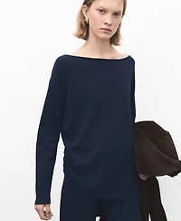 Mango Women's Boat-Neck Knitted Sweater