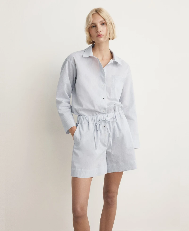 Mango Women's Cotton Striped Pajama Shorts