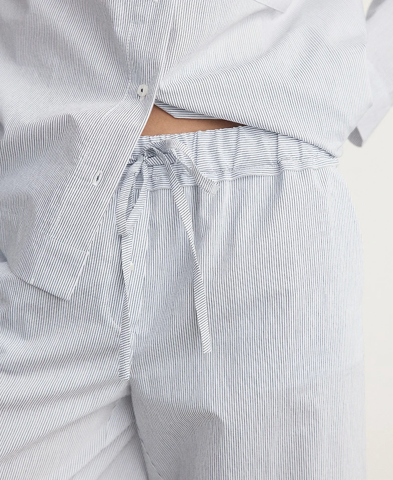 Mango Women's Cotton Striped Pajama Pants