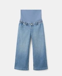 Mango Women's Wide Leg Maternity Jeans