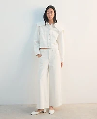 Mango Women's Lapels Denim Jacket