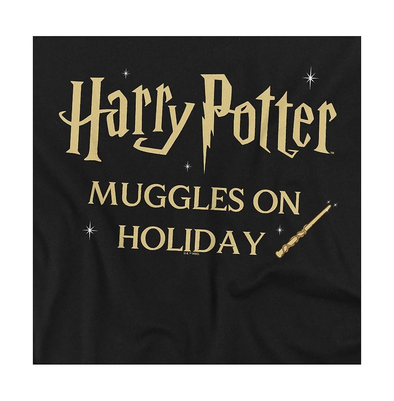 Harry Potter Men's Muggles On Holiday Wand T-Shirt