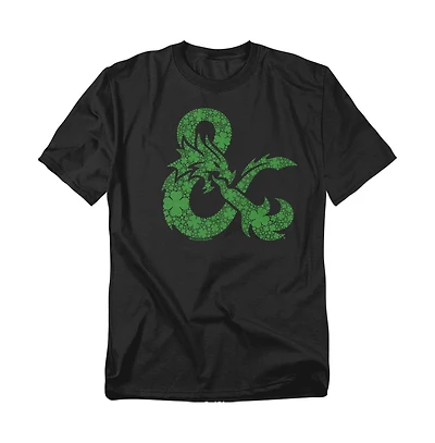 D&D Men's Dungeons And Dragons St. Patrick's Day Shamrock Logo T-Shirt