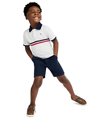 Tommy Hilfiger Boys' 2T-7 Polo Collar Shirt and Shorts, 2-Piece Set