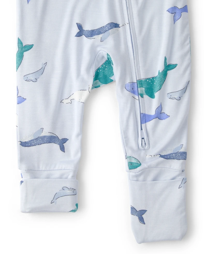 Carter's Baby Boys' PurelySoft Whale 2-Way Zip Snug Fit Sleep & Play Pajamas