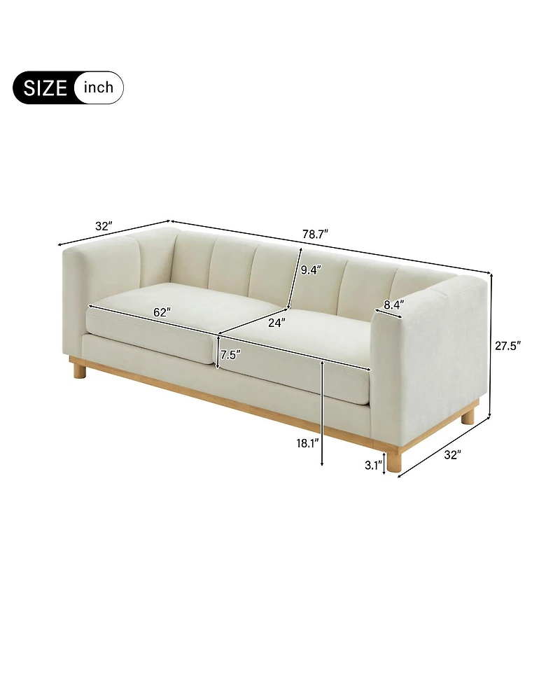 Streamdale Furniture Modern Loveseat Sofa for Living Room