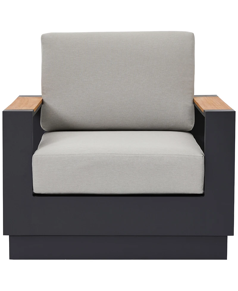 Sienna 35" Aluminum Outdoor Lounge Chair, Created for Macy's