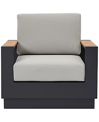 Sienna 35" Aluminum Outdoor Lounge Chair, Created for Macy's