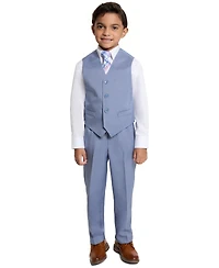 Haggar Boys' 4T-7 V-Neck Vest, Pants, Long-Sleeve Shirt and Tie, 4-Piece Set