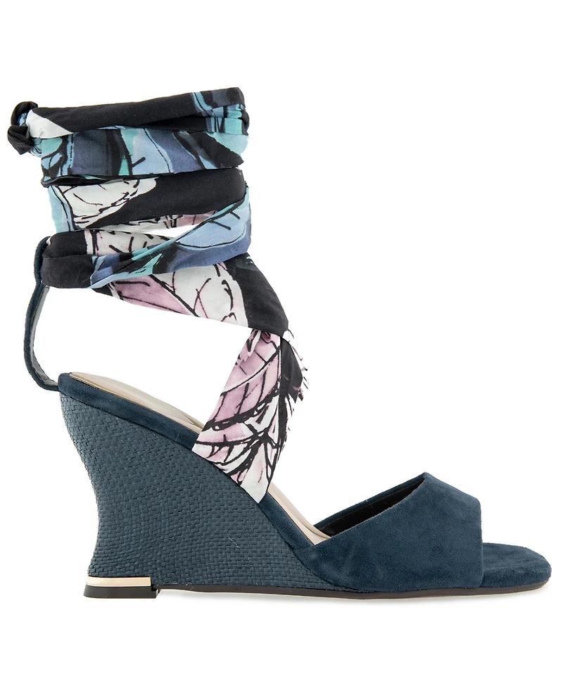 Kenneth Cole New York Women's Fabia Ankle-Wrap Wedge Sandals