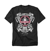 Mustang Men's Shelby Cobra Piston Chequered T-Shirt