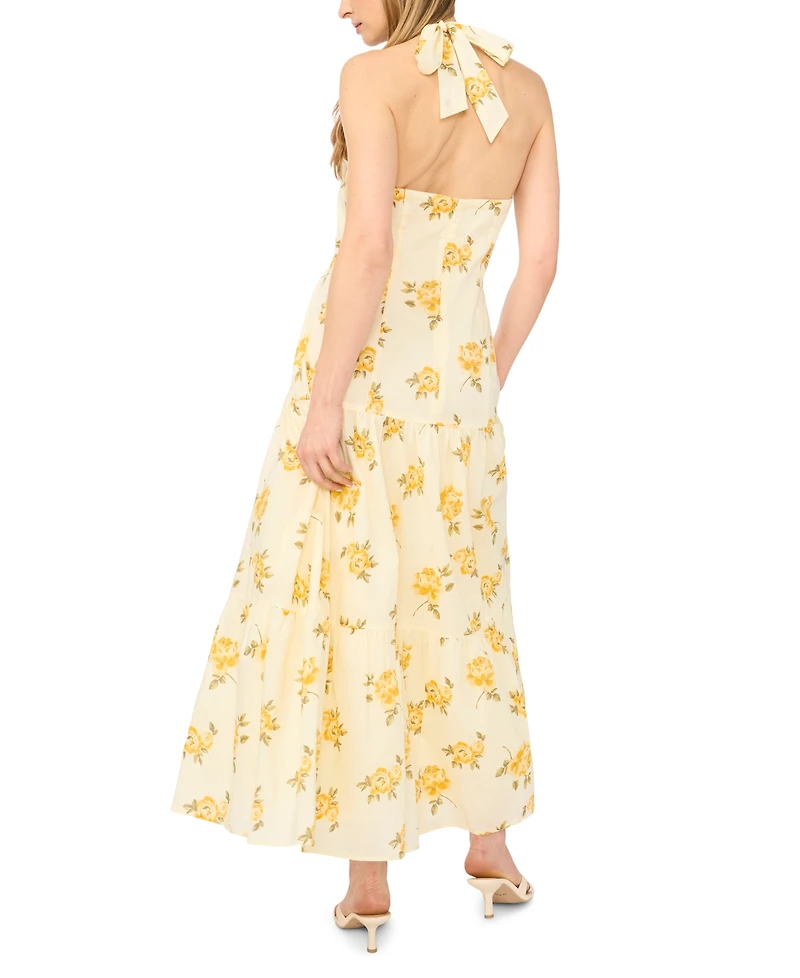 Parker Women's Floral Print Halter Neck Maxi Dress