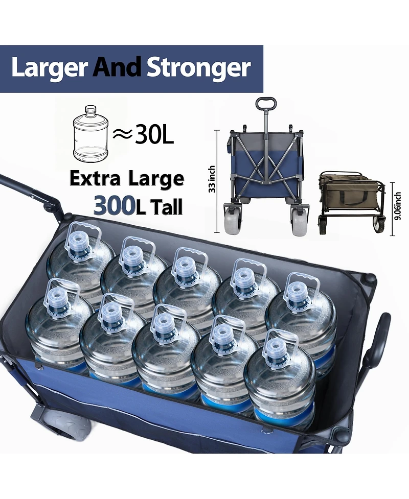 Rainsken Heavy-Duty Folding Wagon Cart