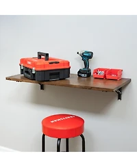 StoreYour Wakefield Foldable Workbench, Dark Wood Tabletop, Heavy-Duty Table