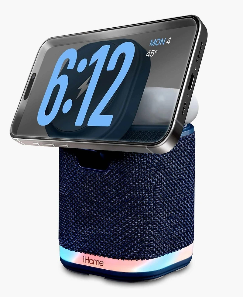 iHome Power Tower Bluetooth Wireless Charging Speaker with Night Light
