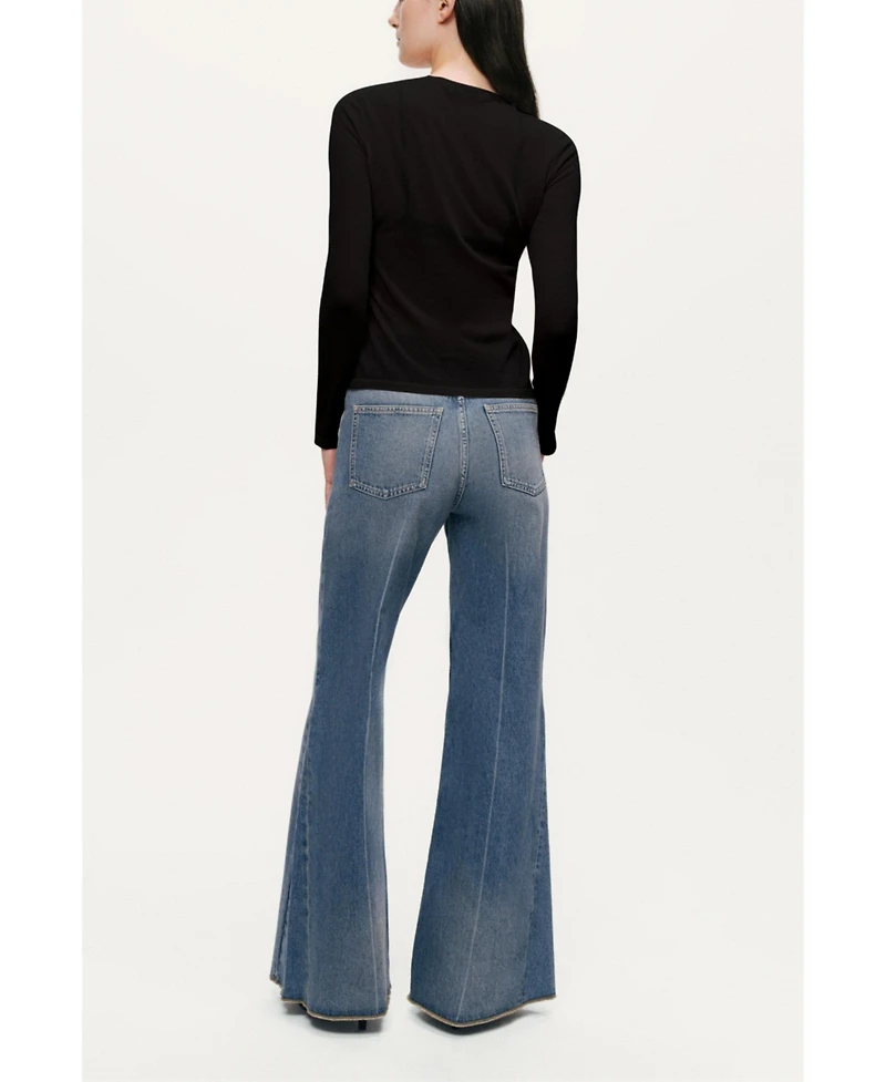 Nocturne Women's Sheer Crew-Neck Mesh Top