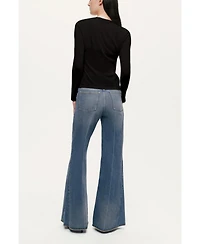 Nocturne Women's Sheer Crew-Neck Mesh Top