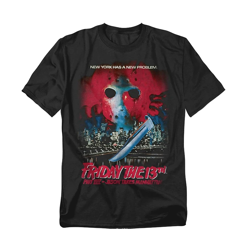 Friday The 13th Big & Tall Part Viii Jason Takes Manhattan Vintage Poster T-Shirt