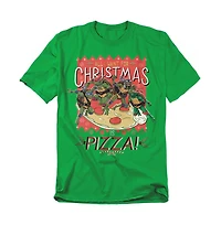 Teenage Mutant Ninja Turtles Men's Mayhem All I Want For Christmas Is Pizza T-Shirt