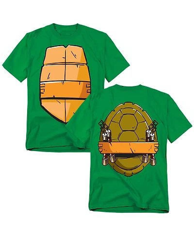 Teenage Mutant Ninja Turtles Men's 2012 Michelangelo Shell Front Back T-Shirt