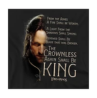 Lord Of The Rings Men's Aragorn Crownless King T-Shirt
