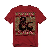 D&D Men's Ampersand Logo Ugly Christmas T-Shirt