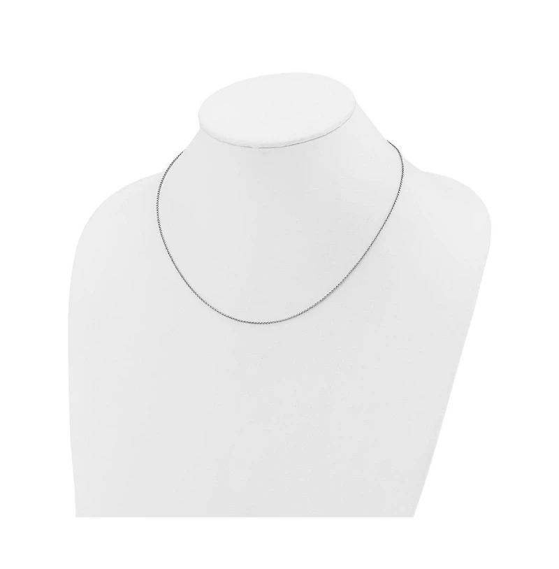 Curata Jewelry Solid 950 Platinum 1.3mm Polished Rolo Chain Necklace 16-24 Inch Chain Necklace