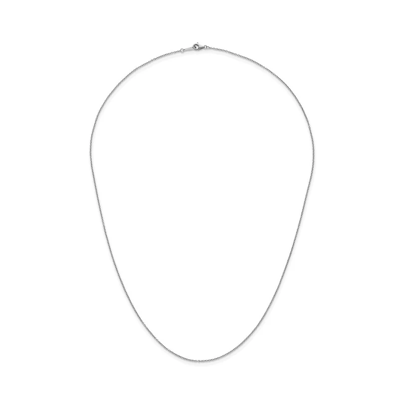 Curata Jewelry Solid 950 Platinum 1.1mm Cable Chain Necklace