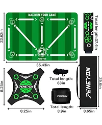 peneyon Soccer Training Mat with Adjustable Trainer – Non-Slip Soccer Equipment for Kids & Youth to Boost Speed, Strength & Coordination