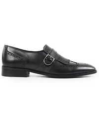 Vellapais Men's Monk Strap Tassel Wingtip Dress Shoes