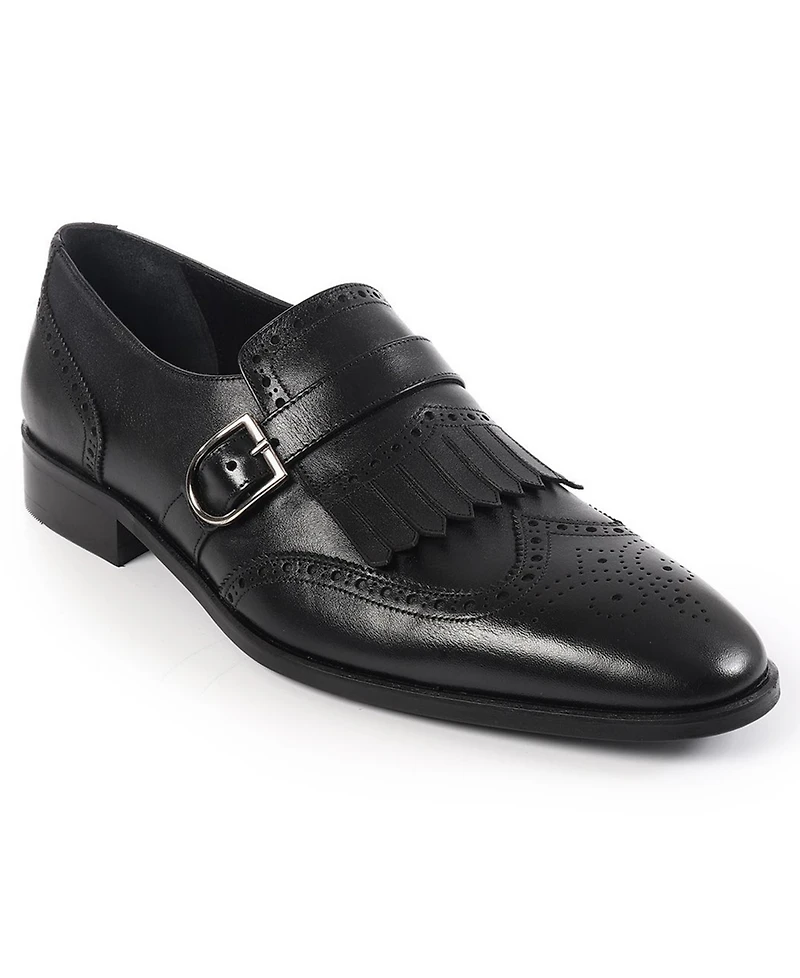 Vellapais Men's Monk Strap Tassel Wingtip Dress Shoes