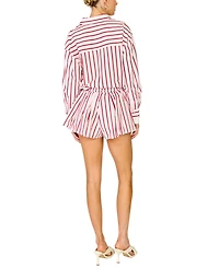 Line & Dot Women's High- Rise Wide-Leg Shorts