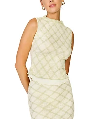 Line & Dot Women's Norelle Mock Neck Sleeveless Top