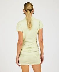 Line & Dot Women's Mock Neck Draped Mini Dress