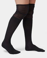 Hue Women's Slouched Ribbed Over The Knee Socks