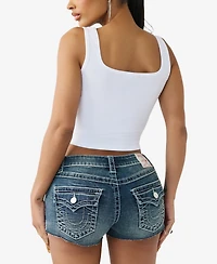 True Religion Women's Crystal Printed Rib Tank Top