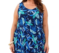 Tribal Plus Printed Sleeveless V-Neck Dress