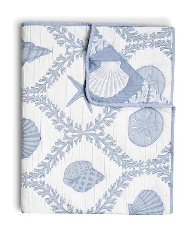 Greenland Home Fashions Laguna Reversible Jacquard Woven Matelasse Throw, 50" x 60"