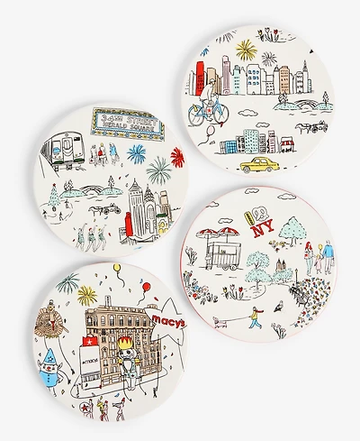 Macy's Graphic Ceramic Coasters, Set of 4, Macy's Exclusive
