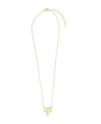 Macy's Gold Plated Bow Initial Necklaces