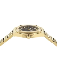 Versace Women's Greca Pulse Ip Yellow Gold Bracelet Watch, 36mm