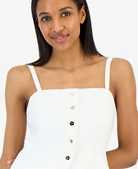 Tahari Asl Women's Button-Front Sleeveless Top