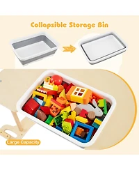 Mecale 8-in-1 Kids Climbing Arch with Sensory Table and Collapsible Storage Bin, Ages 3