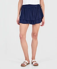 Sincerely Jules Juniors' Tiered Smocked-Waist Skirt