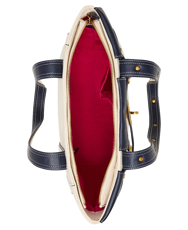 Betsey Johnson Queen of The Green Canvas Large Tote Bag