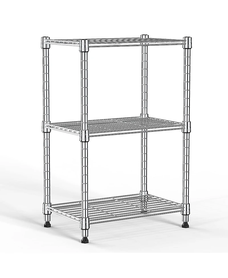 Rainsken 3-Tier Wire Storage Shelving, Adjustable Steel Organizer Rack, 450 lbs Capacity for Garage, Pantry